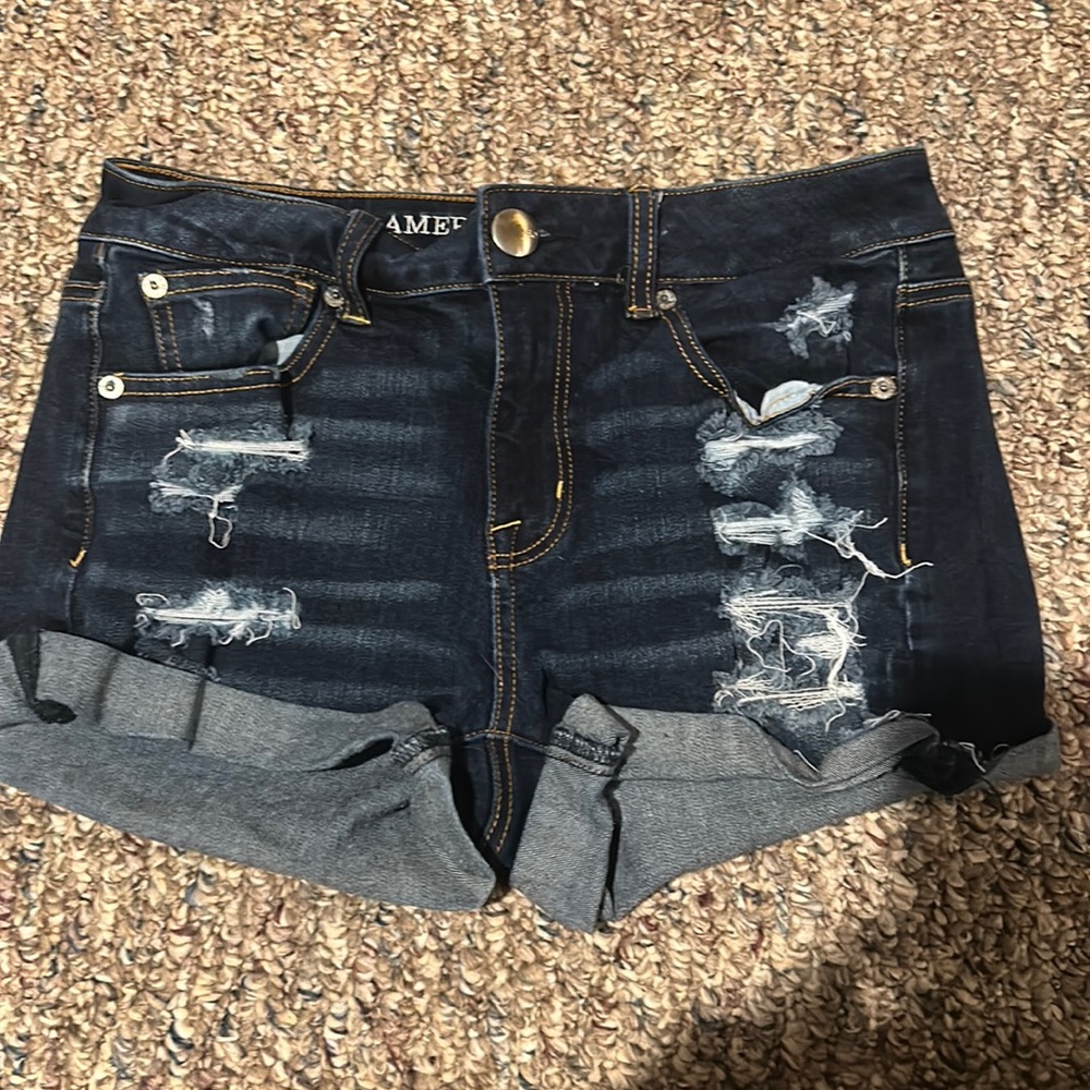 AEO ripped jean shorts